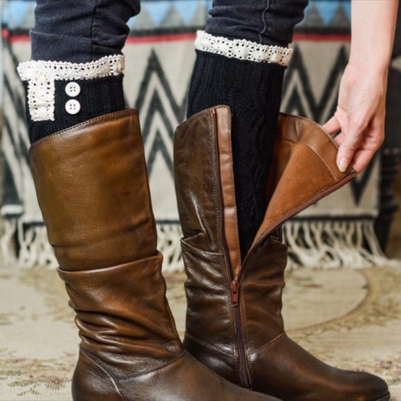 Black crochet leg warmers - Picture 3 of 3